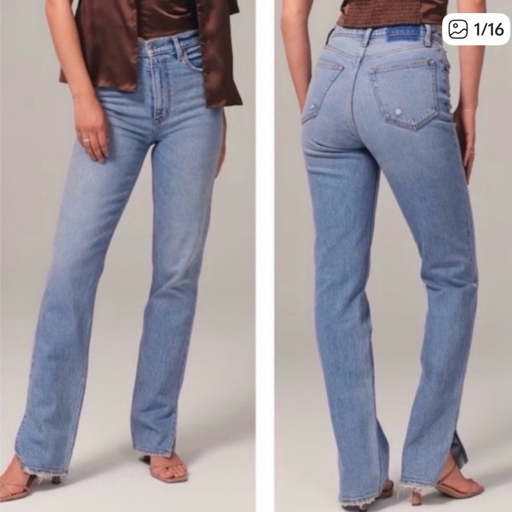 Abercrombie & Fitch Light Blue Straight Leg Jeans